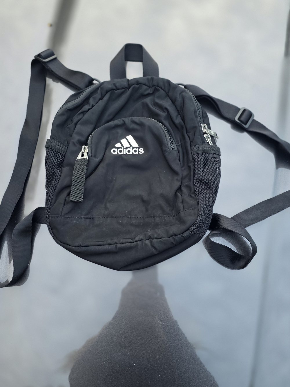 adidas Black Small Everyday Women's Backpack with Mesh Pockets